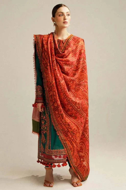 Hussain Rehar SP-01 Embroidered Lawn 3pc - Image 3