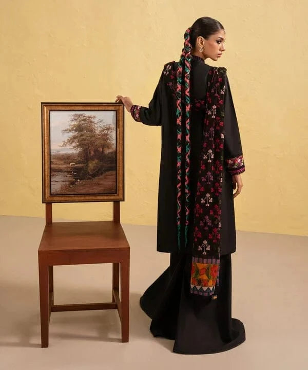 Sapphire D-69 Dhanak Embroidered 3Pc Wt - Image 3