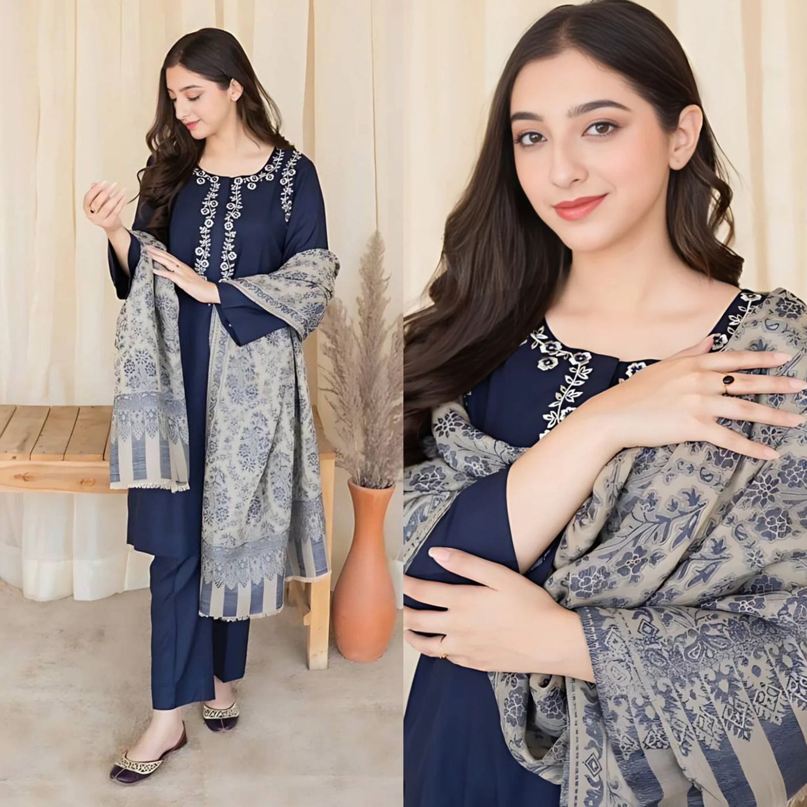 Sapphire SC-841 Blue Embroidered Lawn 3pc - Image 2