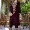 ZC-218 Velvet Embroidered 2pc