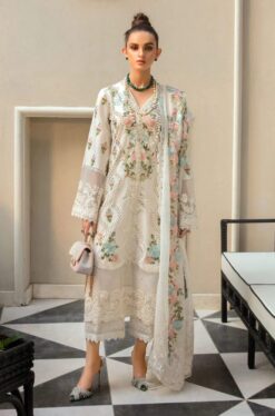 Monsoon Blooms Embroidered Dhanak 3pc Wt