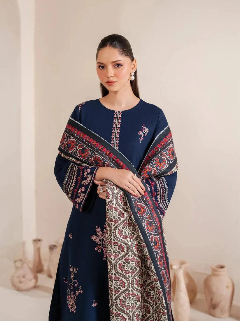 Sapphire SP-27 Embroidered Dhanak 3pc - Image 3