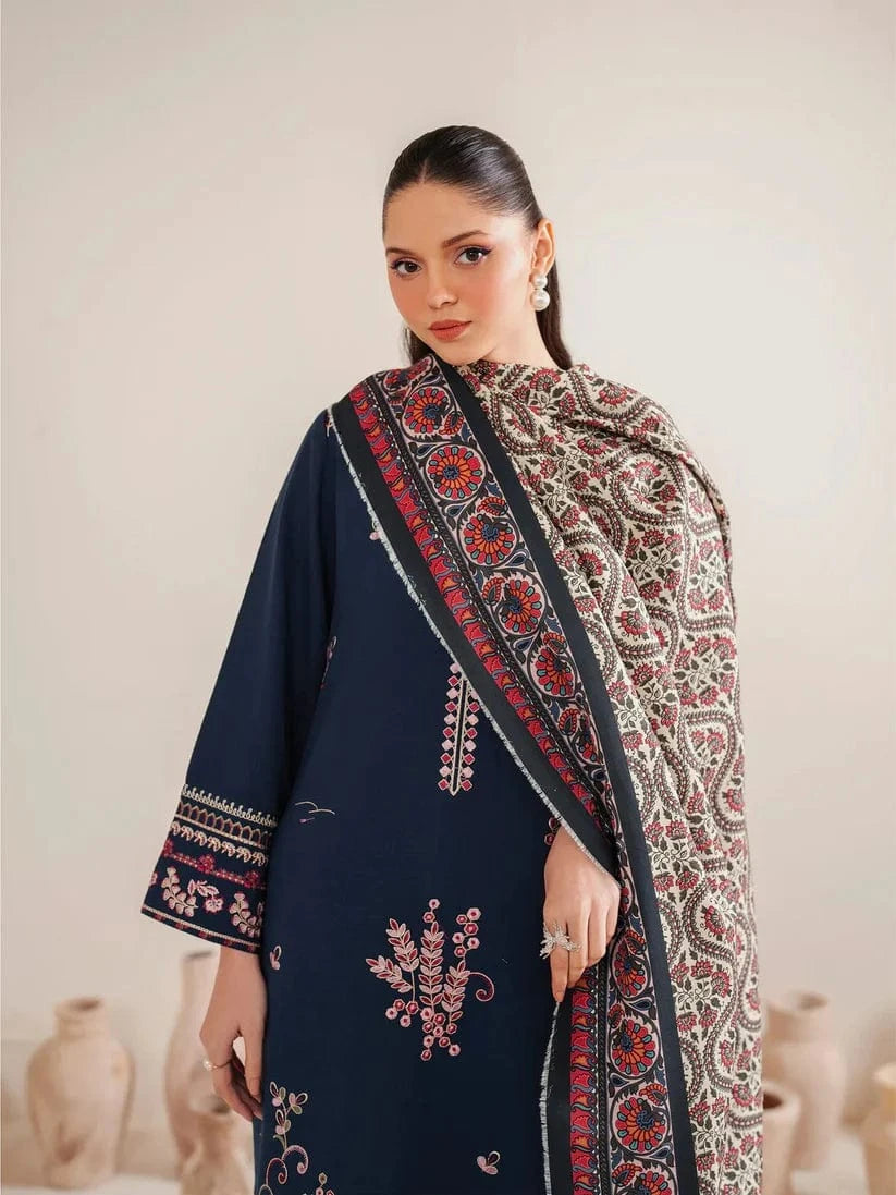 Sapphire SP-27 Embroidered Dhanak 3pc - Image 2