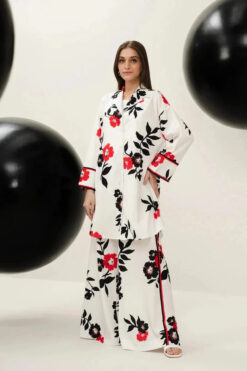 D-722 Printed Silk 2Pc Wt