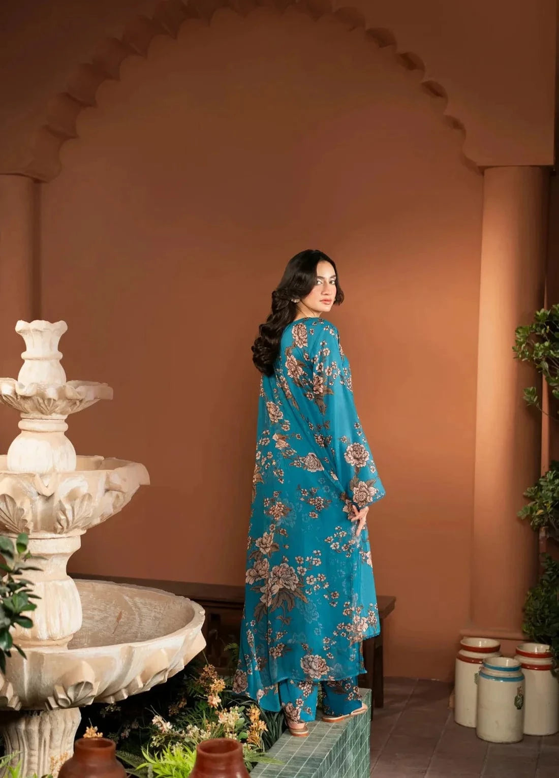 Ac-156 Shamooz Silk Printed 3pc Wt - Image 2