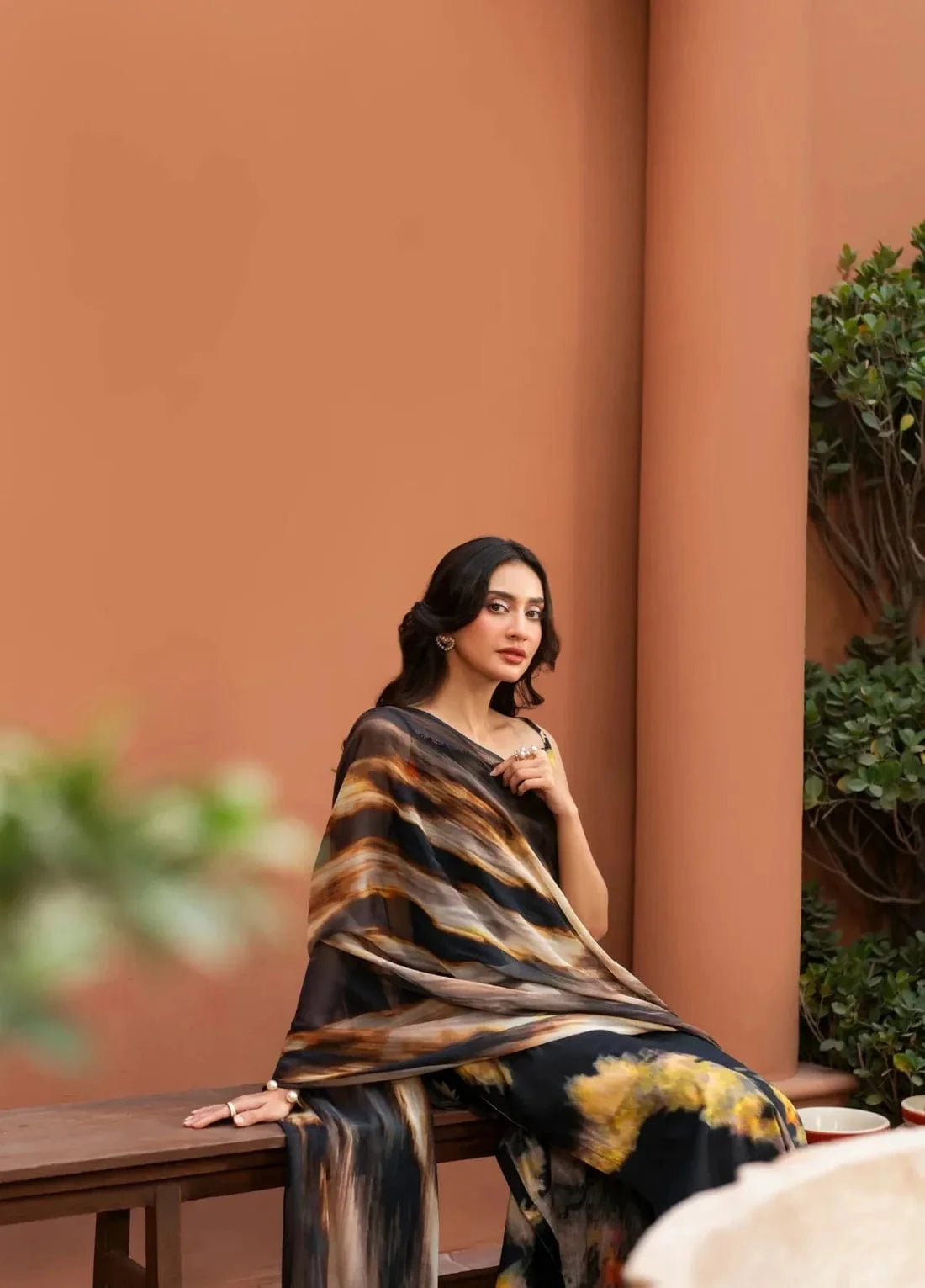 Ac-155 Shamooz Silk Printed 3pc Wt - Image 2