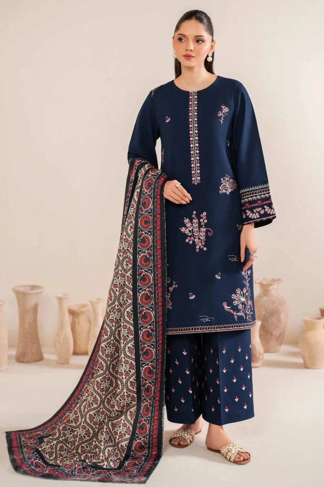 Sapphire SP-27 Embroidered Dhanak 3pc
