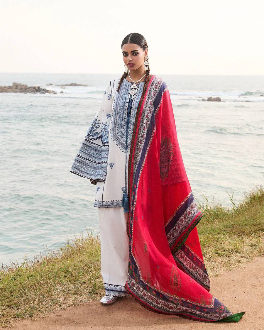 Eid Collection D-201 Lawn Embroidered 3Pc - Image 2