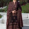 BR-707 Black Dhanak  Embroidered 3pc Wt