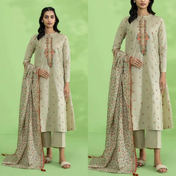 Sapphire SPW-762 Embroidered Dhanak 3pc Wt - Image 2