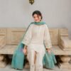 SC-882 Off White Embroidered Dhanak 3pc Wt