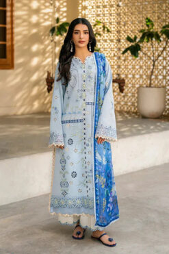 Qalamkaar QL-1049 Chikenkari Embroidered Lawn 3pc